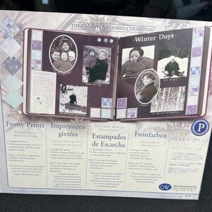 New Creative Memories Collection FROSTY PRINTS Paper Pack Blue Purple Snowflakes